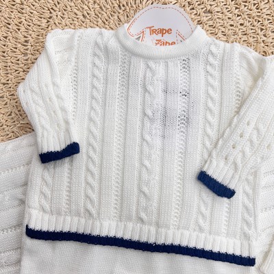  Saída de Maternidade Color - Branco e Marinho